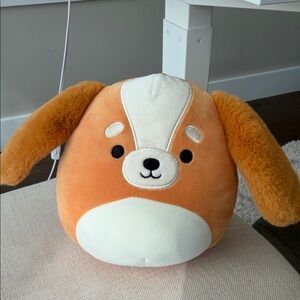 Squishmallows Orange and Cream Plush Dog Pillow Toy